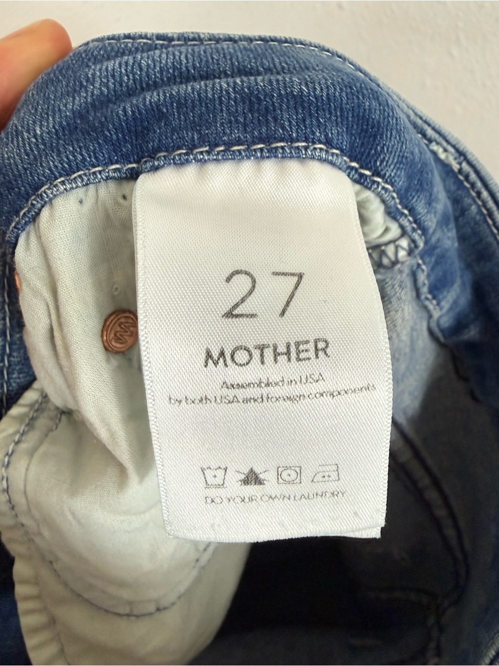 Mother THE LOOKER STEP ANKLE FRAY JEAN in Where There’s Smoke Sz 27 - Picture 8 of 8